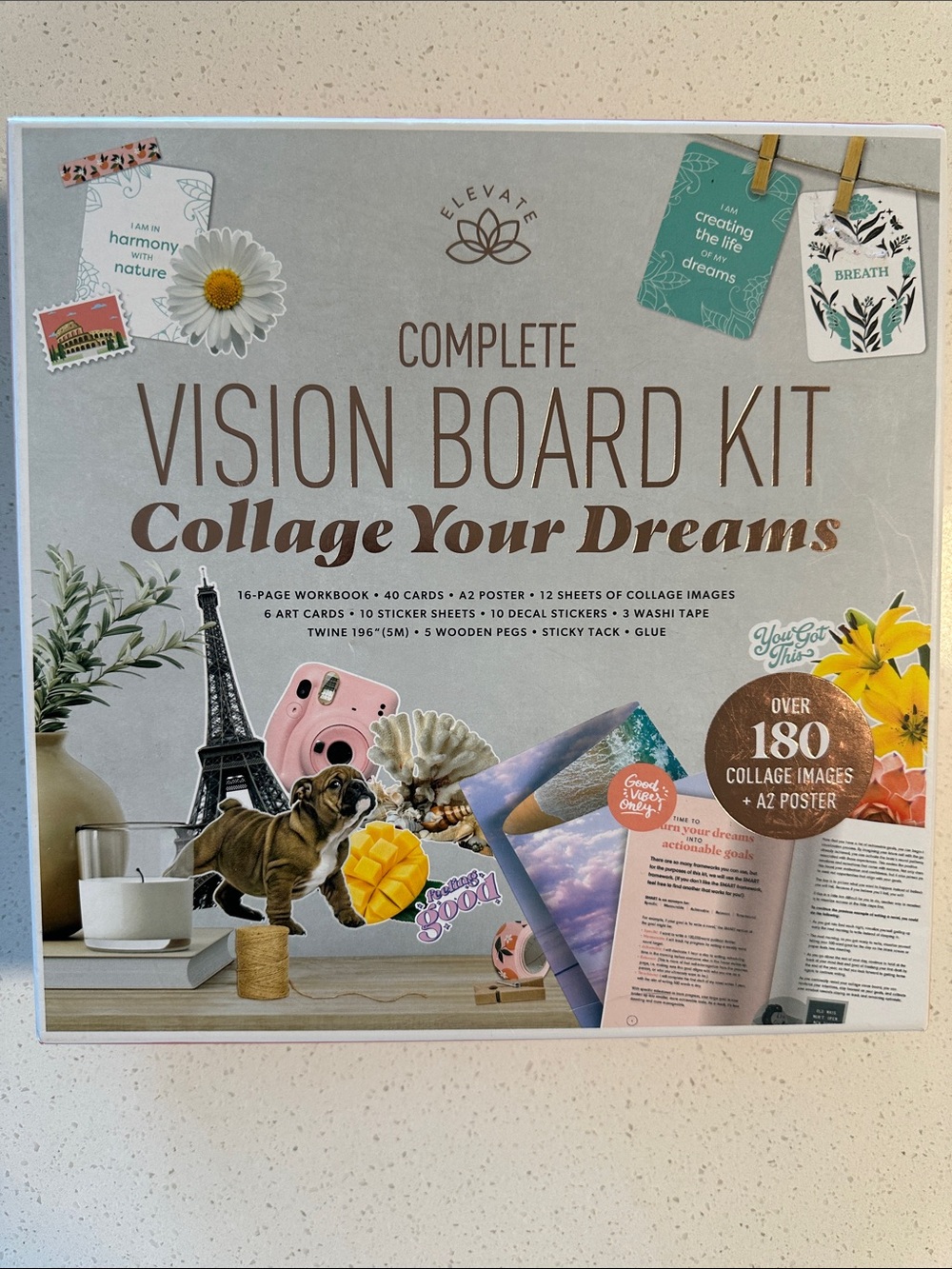 Elevate Complete Vision Board Kit - Neutral Gray